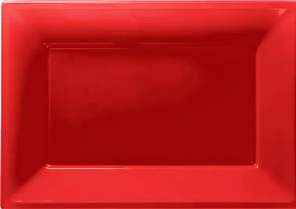 Serveringsfat i Plast Rektangel Röd