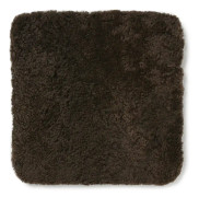 Skinnwille, Curly Seat Cover Sheepskin 40x40cm Charcoal Brown
