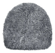 Skinnwille, Curly forma Sittdyna fårskinn Charcoal Grey Silver