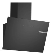 Bosch Serie | 2 DWK65DK60 - Kåpa - vinklad skorsten - bredd: 59 cm - djup: 32.5 cm - utsug och återcirkulering (-) - svart glas