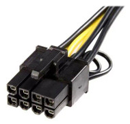 StarTech.com PCI Express 6-pin till 8-pin strömadapter kabel - Strömkabel