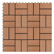 Trall 11 st WPC 30x30 cm 1 kvm brun - Brun