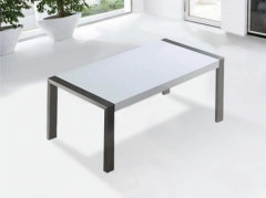 Matbord med Silverben Rostfritt Stål 6-sits 180 x 90 x 75 cm Modern Design