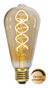 LED-lampa E27 edison Decoled Spiral Amber 3,2W dimbar