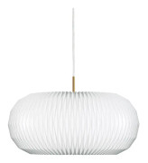 Le Klint Donut pendel small, vit/mässing 47cm