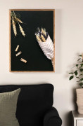Poster Flowers on table 70x100 cm Svart/Beige