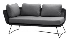 Cane-line, Horizon 2-sits soffa höger modul inkl dynor Grey Natté
