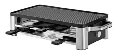 WMF LONO Raclette Raclette 8 pannor, med manuell temperaturinställning Rostfritt stål, Svart