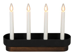 Konstsmide 3928-670 Svart/valnöt 4 LED