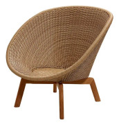 Cane-line, Peacock Loungefåtölj Natur