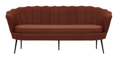 Soffa 3-Sits Calais - Röd - Tyg