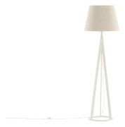 KONAIA Golvlampa Linne/Beige/Vit