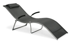 Solstol Batya 173x63x65 cm Grå Stålram
