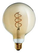 Airam Airam Filament LED glob 125mm Amber spiral dimbar 2200K 4,9W E27 400lm