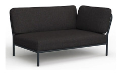Houe, Level lounge sofa sooty grey sunbrella right corner aluminium