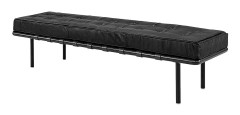 Artwood, Princetown Bänk 163 Cm Svart Läder