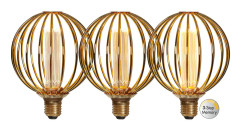 LED-lampa Star Trading E27 G125 Globe Gold