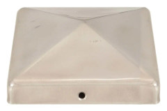 Stolphattar pyramid 6 st rostfritt stål 101x101 mm - Silver