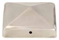 Stolphattar pyramid 6 st rostfritt stål 91x91 mm - Silver