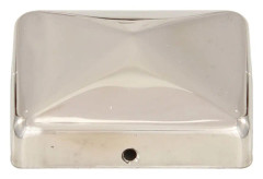 Stolphattar pyramid 6 st rostfritt stål 71x71 mm - Silver