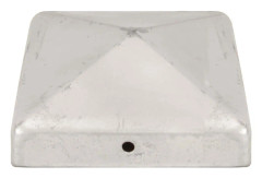 Stolphattar pyramid 6 st galvaniserad metall 91x91 mm - Silver