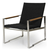 Gotland fåtölj stål/teak Brafab