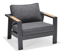PALAU Fåtölj Grå/Teak