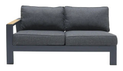 PALAU 2-sits Soffa Höger Grå/Teak