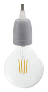 Creative cables Lamphållare E27 i porslin grå