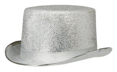 Silverhatt - Hatt med Glitter - Halloween & Maskerad - Silver