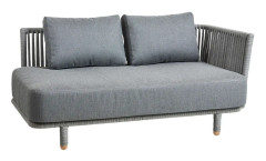 Cane-line, Moments 2-Pers. Soffa Vänster Modul Inkl. Grey Air