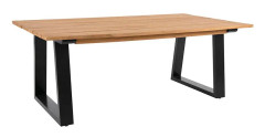 Brafab, Laurion soffbord 67x130 cm teak/svart