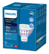 Philips MASTER LEDspot VLE D - LED-spotlight - form: MR16 - GU5.3 - 5.8 W (motsvarande 35 W) - klass G - varmt vitt ljus - 2700 K