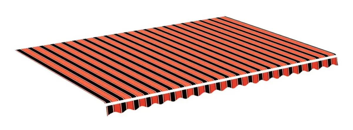 Markisväv orange och brun 5x3,5 m - Brun