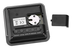 Digital LCD-väckarklocka med termometer, snooze, inomhustemperatur, luftfuktighet och väderprognos