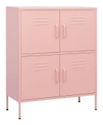 Förvaringsskåp rosa 80x35x101,5 cm stål - Rosa