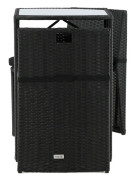 SAVANNA Caféset 50 cm + 2 Matstolar Svart