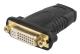 DELTACO HDMI-adapter, HDMI 19-pin hona till DVI-D hona, guldpläterad (HDMI-10A)
