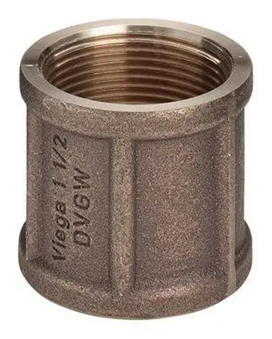 Viega muff 1/2" röd mässing