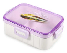Lunchbox i PP-material, Bärbar Matbehållare för Studenter #Lila Färg Storlek L