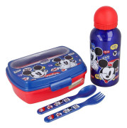 Disney Musse Pigg Lunchset med matlåda, flaska & bestick