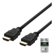 DELTACO - Ultra High Speed - HDMI-kabel - HDMI hane till HDMI hane - 3 m - skärmad - svart - 4K120Hz stöd, 8K60Hz stöd