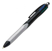 Kulspetspenna bic, 4 färger, stylus