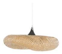Pendellampa Trä Bambu Trä Large Boho Design Pendellampa