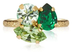 Caroline Svedbom - Ana Ring Gold Majestic Green Combo