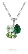 Caroline Svedbom - Ana Necklace Rhodium Majestic Green Combo