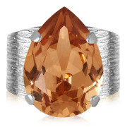 Caroline Svedbom - Classic Drop Ring Rhodium Light Colorado Topaz