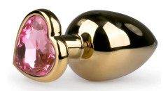 Metal Butt Plug No. 8 Gold/Pink