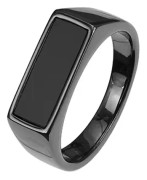 AROCK - COLE Ring Onyx/GunMetal