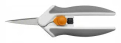 Fiskars 1070029, Vuxen, Figursnitt+rakt snitt, Single, Orange, Vit, Rostfritt stål, Pysselsaxar